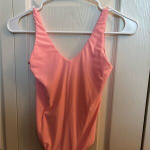 Pink V-Neck bodysuit